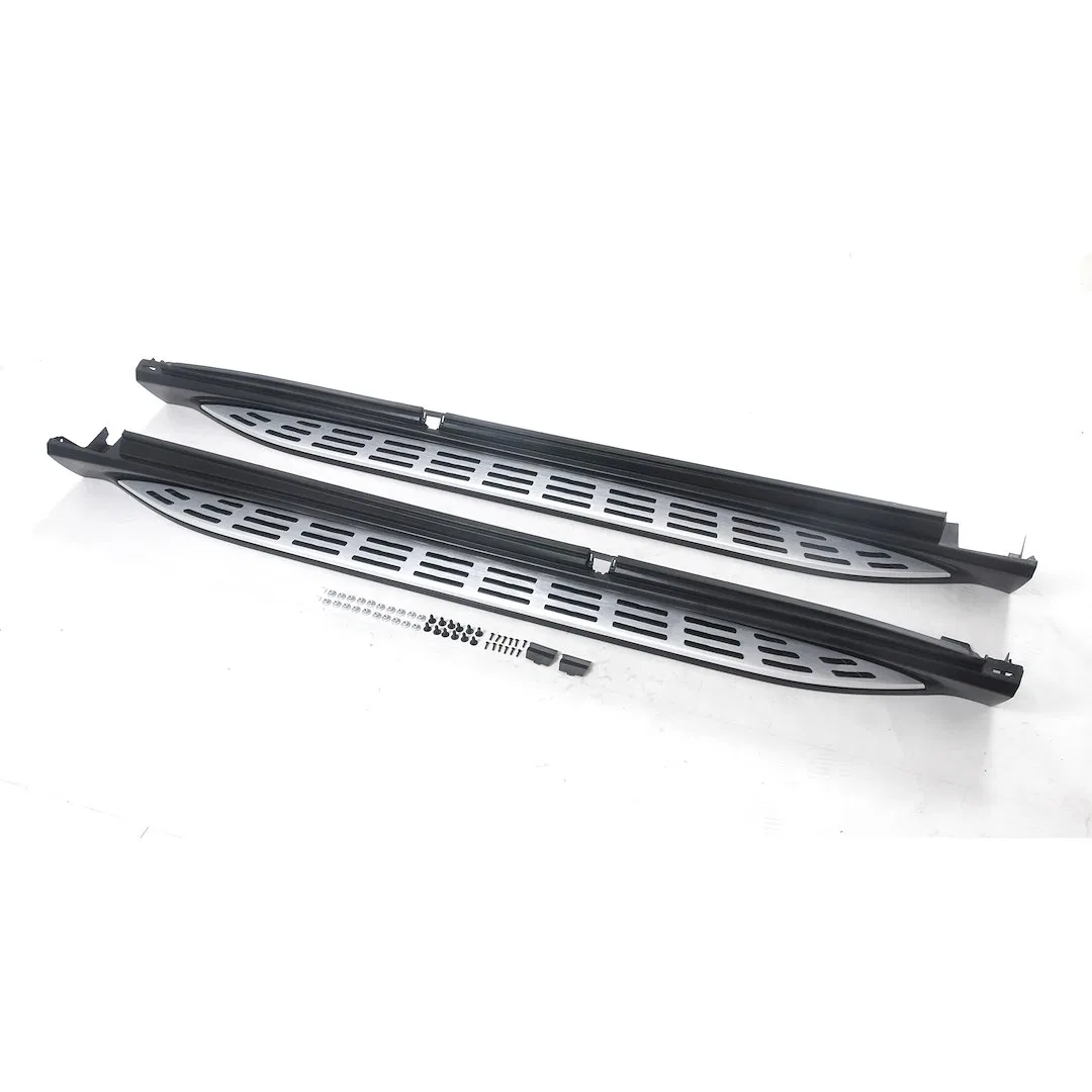 RMWC167 – BLACK HORSE Running Board, Polished Extruded Aluminum/ Black Trim Unlighted Frame Mount With Mounting Hardw...